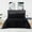 Black, variant on 100% Bamboo Bed Sheet and Pillowcase Set, 3 Pcs Bedding Sheets with 16 inch Deep Pocket Fitted Sheet, Flat Sheet & Pillowcase