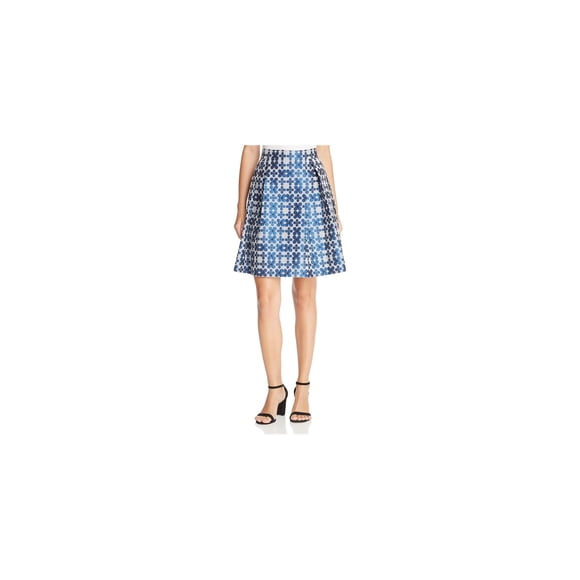 Finity Womens Floral A-line Skirt, Blue, 10