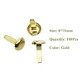 thumbnail image 5 of 1/2 Inch Brass Paper Fasteners, Mini Paper Fasteners for Handicraft Projects, Decorative DIY Supplies, 8 x 14 mm (Gold), 5 of 5