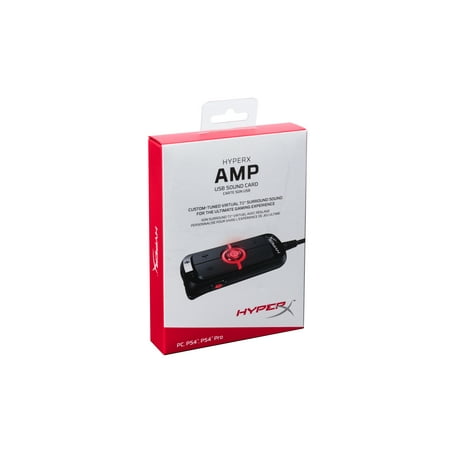 HyperX - Amp Virtual 7.1 Surround Sound USB Sound Card - Black