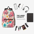 thumbnail image 6 of 17in Backpack With Pocket Adjustable Shoulder Strap Large Capacity Zipper Opening And Closing Double Pull Head Zipper For Work Travel Sports Tropical Reef Axolotls - Bright Vacation, 6 of 8