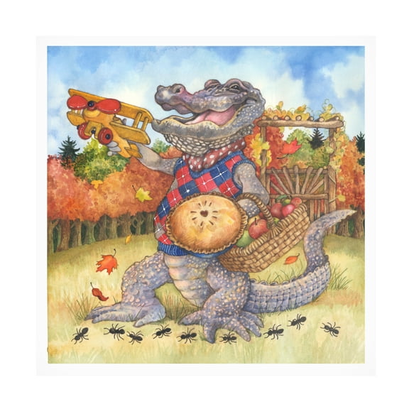 Wendy Edelson 'Autumn Alligator' Canvas Art