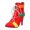 Red, variant on Womens Pointed Toe Ankle Boots Stiletto Heels Trendy Color Block Strappy Party Prom Dance Dress Booties Back Zipper Fall Casual Footwear