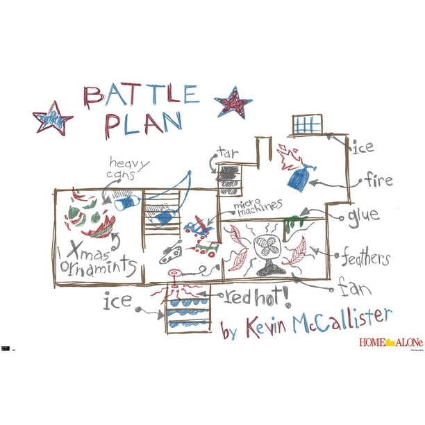 Home Alone Map Wall Poster, 14.725" x 22.375"