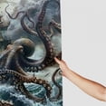 thumbnail image 3 of Orinice Shower Curtain Sets,Octopus Nautical Ocean Kraken Tentacles Pirate Ship Sea Wave Cool Bathroom Curtain with Hook (Bath Mat,Toilet Seat Cover, U-Shaped Toilet) 36x72, 3 of 7