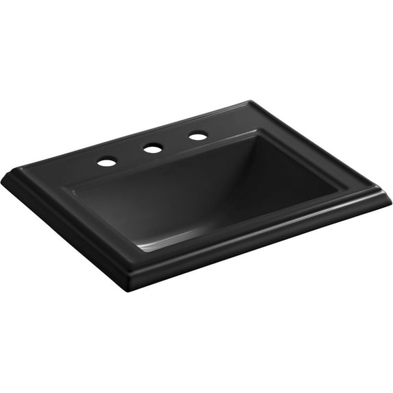 Kohler K-2241-8 Memoirs Classic 17" Drop In Bathroom Sink - Black