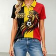 thumbnail image 5 of Women's Football Graphic T-Shirt, Women's Fashion Printed Short Sleeve Sports Top, Casual Athletic Workout Tee for Soccer Tournament 2026 Vermilion Size: M, 5 of 5