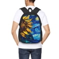 thumbnail image 4 of Fotbe Sunflower Starry Night Vibes Mochila para Hombre y Mujer - Tela Oxford 600D Resistente - Mochila Impermeable de Gran Capacidad para Escuela, Viajes y Senderismo, 4 of 6