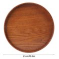 thumbnail image 4 of Wooden Round Tea Cup Tray Coffee Plates Holder Serving Tray For Home Teahouse, 4 of 8