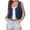 Navy, variant on JULMCOMO Faux Suede Vest Tops for Women Fringe Button Down Sleeveless Casual Vest Jacket Cropped Cowboy Western Jacket Khaki M