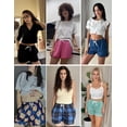 thumbnail image 5 of Ekouaer Women' Pajama Bottoms Soft Sleep Shorts Ruffle Pj Short with Pockets, 5 of 6