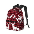 thumbnail image 2 of Fotbe Christmas Buffalo Plaid Lightweight Casual Laptop Backpack for Men and Women, Daily use Waterproof backpack, Backpack for College, 2 of 8