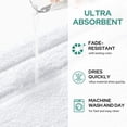 thumbnail image 3 of Alfombra de baño HOMEIDEAS, 2 piezas, supersuave y absorbente, color blanco, 3 of 7