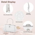 thumbnail image 3 of Clutch Purse Evening Clutch Bag Handbag Cross Body Bag for Women Formal Wedding Club, 3 of 6