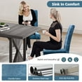 thumbnail image 5 of Modern Dining Chairs with Plush Chenille Upholstery & Stainless Steel Legs – Ergonomic Lumbar Support for Home Office, Kitchen, and Dining Rooms (Lake Blue), 5 of 9