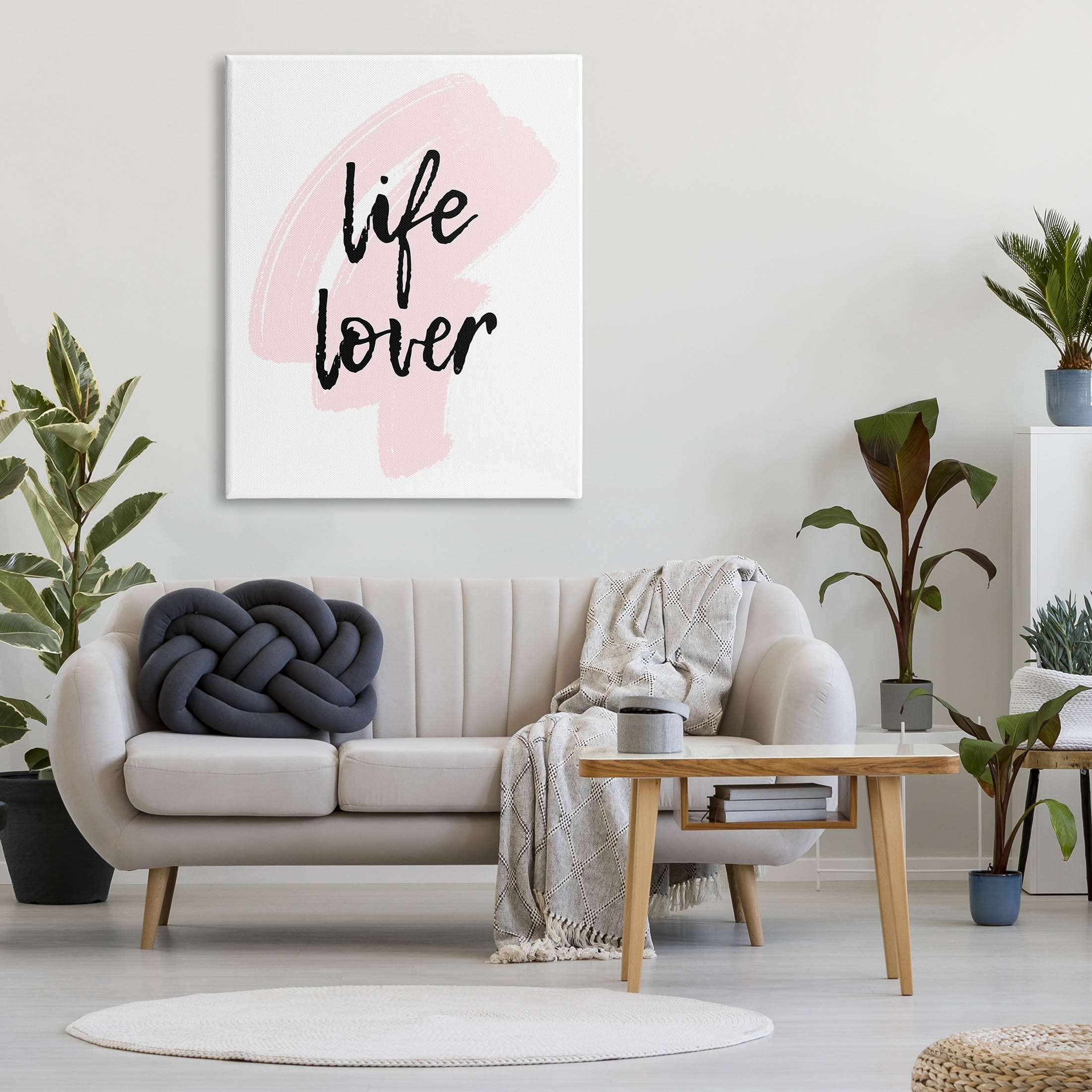 Stupell Industries Life Lover Casual Phrase Graphic Art Gallery Wrapped Canvas Print Wall Art, Design by Martina Pavlova