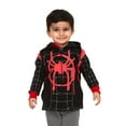 thumbnail image 3 of Marvel Spider-Verse Miles Morales Big Boys Fleece Zip Up Hoodie Toddler to Big Kid, 3 of 5