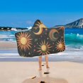 thumbnail image 2 of Yayeee Kids Hooded Towels Toddler Soft Absorbent Beach Bathing Wrap 50" x 23.5", Sun Moon and Stars Pattern, 2 of 5