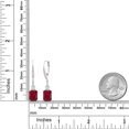 thumbnail image 2 of Gem Stone King 925 Sterling Silver Red Created Ruby and Sky Blue Aquamarine Dangle Earrings for Women (6.10 Cttw, Gemstone July Birthstone, Emerald Cut 9X7MM), 2 of 4