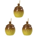 thumbnail image 3 of Set of 3 Ceramic Honey Jar Container Tea Storage Canister, 3 of 8