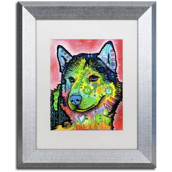 Trademark Fine Art "Siberian Front" Canvas Art by Dean Russo, White Matte, Silver Frame