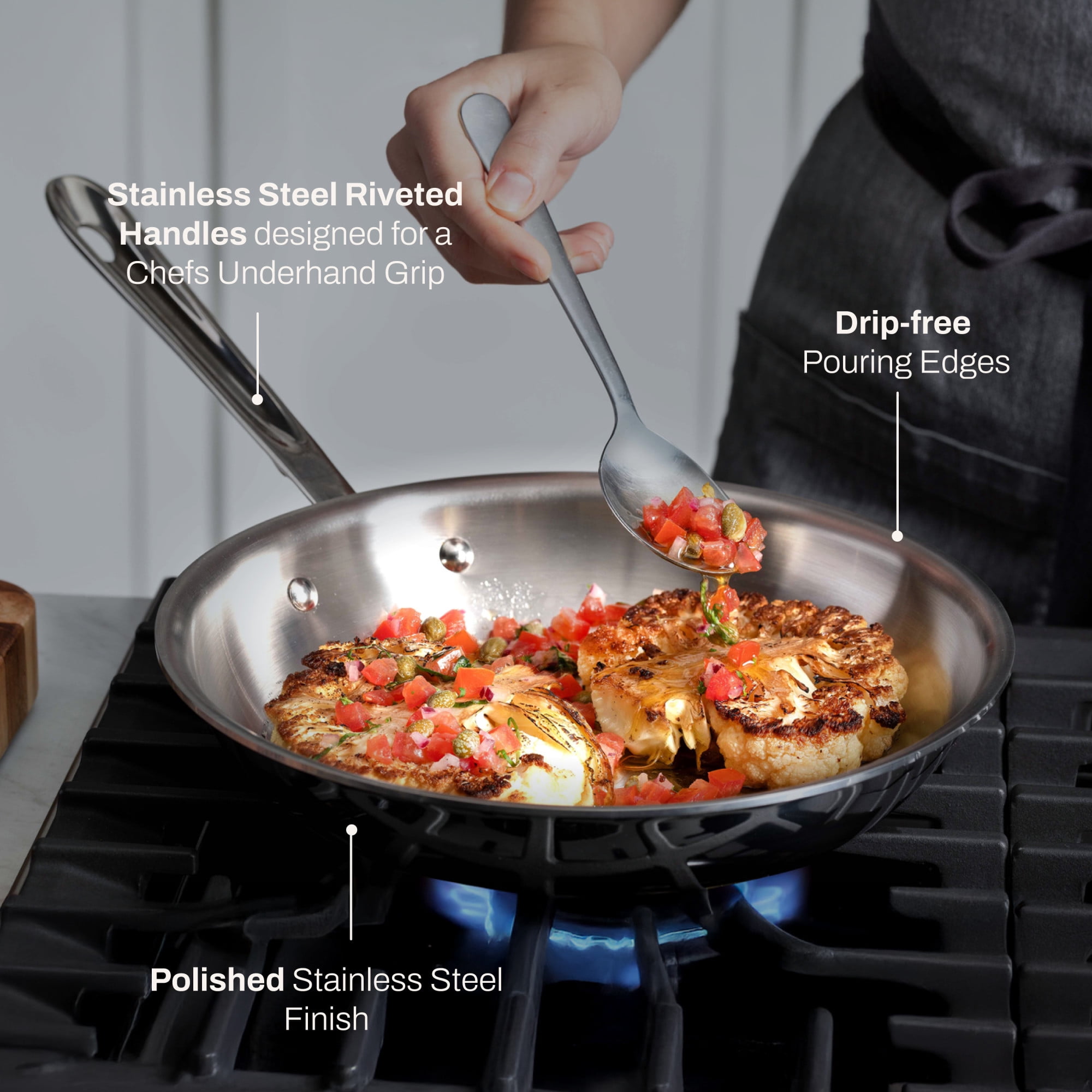 All-Clad D3 Stainless 3-ply Bonded Cookware Set, 10 piece Set