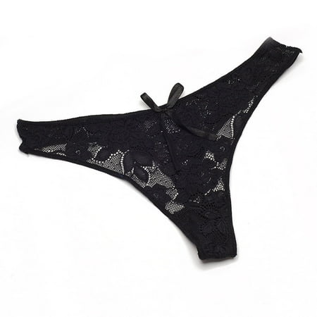 

Promotion! Ultra-thin Women s G-string Thong Transparent Sexy Panties Underwear Women Cotton Lace Tanga Briefs Women Intimates Black
