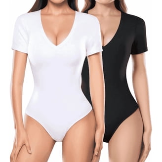And Now This WHITE Women's Square-Neck Long-Sleeve Bodysuit, US X