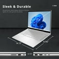 thumbnail image 4 of HP Envy x360 2-in-1 15.6" FHD Touchscreen Laptop, Intel core i7-1260P, 16GB RAM, 1TB PCIe SSD, Backlit KB, HD Webcam, Intel Iris Xe Graphics, Wi-Fi, Bluetooth, Win 11 Pro, Silver, 32GB USB Card, 4 of 9