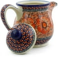 thumbnail image 2 of Polish Pottery 5 cups Tea or Coffee Pot (Fire Poppies Theme) Signature UNIKAT Hand Painted in Boleslawiec, Poland + Certificate of Authenticity, 2 of 6