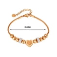 thumbnail image 3 of Fiudx Pulsera Love, Accesorio de Acero Inoxidable Condimento de Corazón, Joyería Elegante para Mujer, Regalo para Ocasiones Especiales, Artesanía de Precisión, Regalo de San Valentín, Disponible En T, 3 of 7