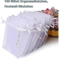 thumbnail image 3 of Pack Of 100 White Organza Sachets, 7 X 9 Cm, Organza Gift Pouch, Jewelry Pouch, Wedding Sachets, Lavender Sachets, Wedding Favor, 3 of 5