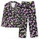 thumbnail image 2 of Puntoco Conjunto de pijama cómodo para mujer, conjunto de pijama informal de manga larga con estampado a la moda para mujer, 2 of 5