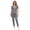 Heather Grey, variant on M&M SCRUBS Women’s Ultra-Soft Luxe Stretch Jogger Scrub Set V-Neck Top & Jogger Pants with Pockets - Regular & Petite Size (Black, X-Small)