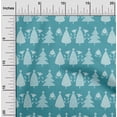 thumbnail image 2 of oneOone Viscose Chiffon Turquoise Blue Fabric Tree Craft Projects Decor Fabric Printed By The Yard 42 Inch Wide, 2 of 6