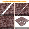 thumbnail image 4 of New Stone texture 12" Patio Deck Tiles, DIY Module Interlocking Decking Tiles Floor Tile,Easy and Quick Installation Court Tiles for Porch Poolside Balcony Backyard 44pcs, Brown, 4 of 8