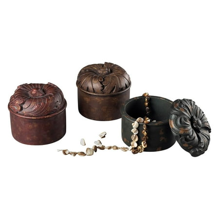 Sterling 4.5H in. Autumn Keep Sake Boxes - Set of 3