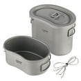 thumbnail image 1 of Lixada Ensemble de Cantine en Titane pour Camping Extérieur 380ml 750ml Pot Suspendu Maison Pique-Nique Randonnée, 1 of 7