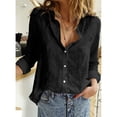 thumbnail image 1 of Camisa Casual con Botones NikouMX para Mujer Manga Larga Cuello en V S M L XL 2XL, 1 of 5