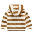 thumbnail image 4 of Fozruso Fleece Jacket Kids Girls 2-3 Years,Boys Outwear Zipper Toddler Warm Striped Kids Hooded Thick Coat Baby Girls Girls Coat&jacket Yellow, 4 of 4