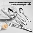 thumbnail image 4 of Silverware Set for 8, 45-Piece Forged 18/10 Stainless Steel Flatware Set with Serving Utensils, Mirror Finish Cutlery Set Dishwasher Safe for Home, Restaurant, Wedding, Party, 4 of 4