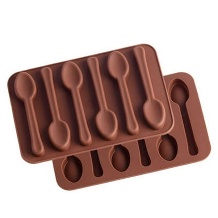 

2PC Silicone Spoon Baking Mold Chocolate Candy Jelly DIY Baking Tool *16PCS