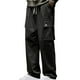 thumbnail image 1 of Pantalones largos de moda para hombre, con cordón, cintura elástica, multibolsillos, informales, largos, de sarga para hombre, 1 of 3