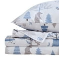 thumbnail image 3 of Market & Place Alpine Printed 100% Cotton Flannel Sheet Set, King, Winter Wildlife, 4-Pieces, 3 of 5