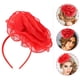 thumbnail image 3 of KAKOWELY Diadema de flores de encaje grande vintage para boda, diadema de flores para novia, diadema de encaje floral, 3 of 5