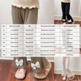 thumbnail image 3 of Mnyotv Cute Bow Flared Wide Leg Pants Elastic High Waist Leggings for Girls with Pockets Spring Fall Clothes Size 7-8 Years, 3 of 5