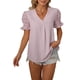 thumbnail image 1 of Sunloudy, camisas de gasa salvaje a la moda para mujer, blusas sueltas informales de verano de manga corta con lunares suizos de Color sólido Sunloudy  S M L XL XXL, 1 of 5