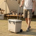 thumbnail image 2 of kowaku Wheeled Cooler Insulated Wheeled Cooler Box Food Cool Portable Ice Chest for Market Stall, 2 of 10