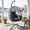 Black, variant on Dayalane Outdoor Egg Hanging Chair with Stand, Honeycomb Wicker Swing Chair for Patio, All-Weather Rope Hammock Chair with Thick Cushions & Headrest for Indoor Bedroom, Balcony, Garden, Black