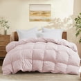 thumbnail image 5 of Queen Size Down Comforter - All Season Ultra Soft Goose Down & Feather Fiber Fill, Luxury Hotel Pink Duvet Insert with Corner Tabs (88" X 88"), 5 of 5